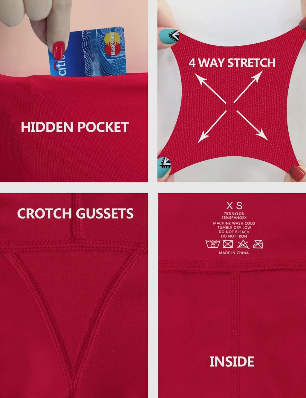 Women Out Pockets High Waist Yoga Pant Stretchy Workout Leggings