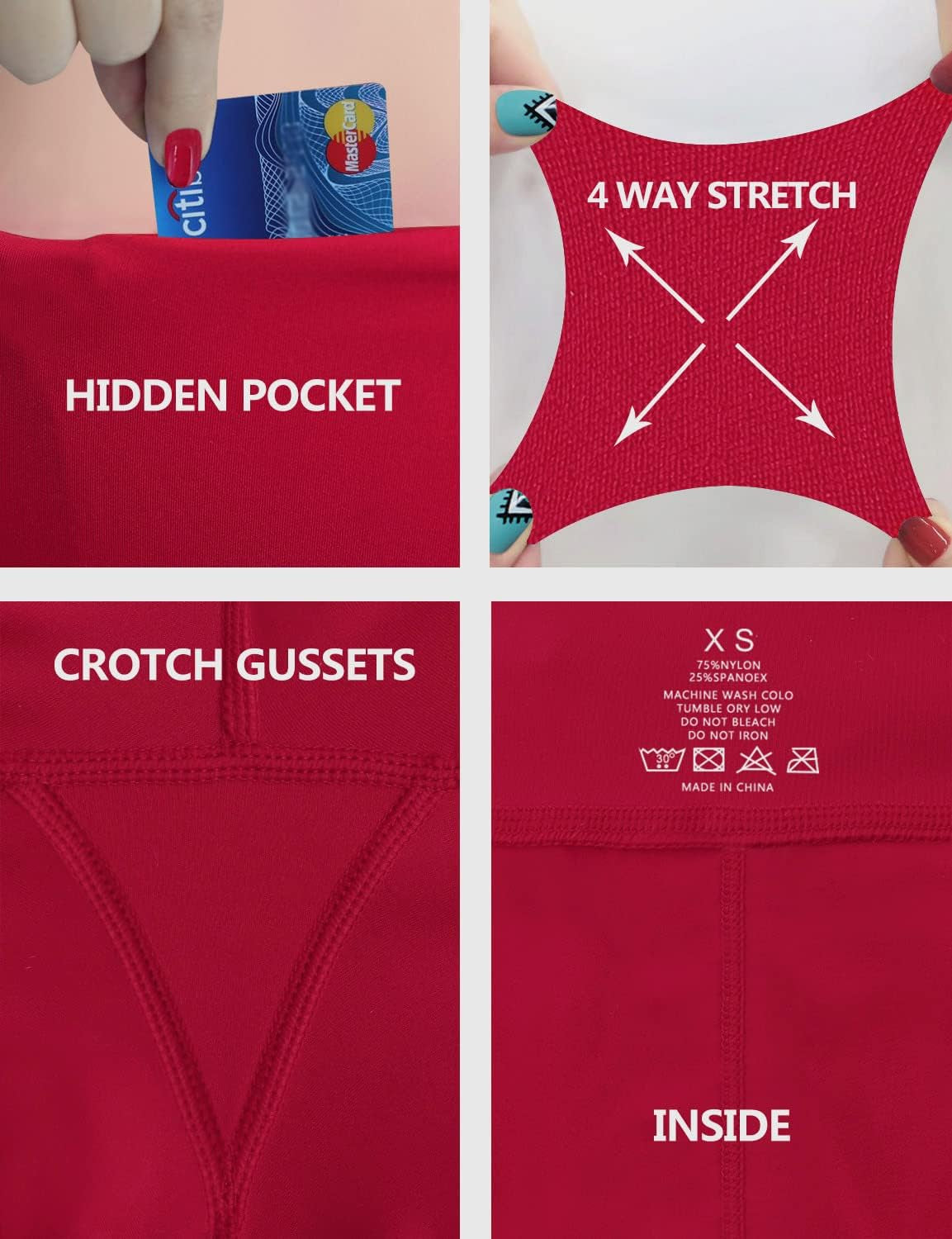 Women Out Pockets High Waist Yoga Pant Stretchy Workout Leggings