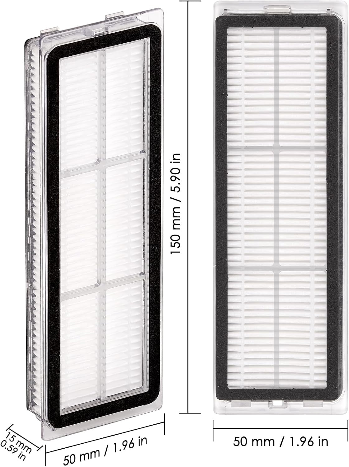 (5 Pack) Premium HEPA Filter Replacement Compatible with Dreame L10S Ultra, L10S Pro, L10 Ultra, Z10 Pro, S10, S10 PRO, S10 plus Robot Vacuum, Washable & Reusable