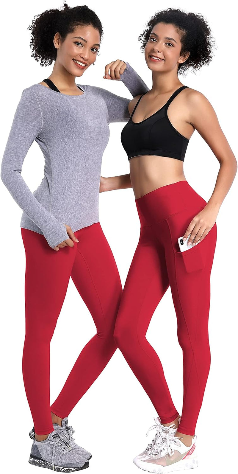 Women Out Pockets High Waist Yoga Pant Stretchy Workout Leggings